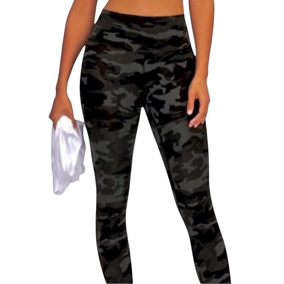 Tsla Pants - TSLA Women's High Waisted Camouflage Leggings S